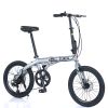 20" Folding City Bike Aluminum Frame 8 Speed Folding Bike