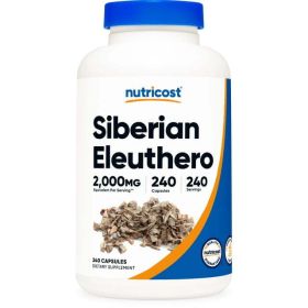 Nutricost Siberian Eleuthero 500mg, 240 Capsules - Gluten Free & Non-GMO Supplement