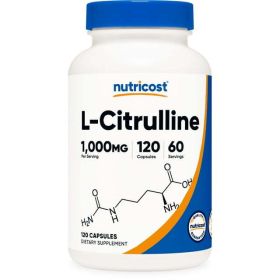 Nutricost L-Citrulline 500mg, 120 Capsules - Non-GMO & Gluten Free Supplement