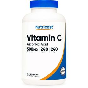 Nutricost Vitamin C 500mg, 240 Capsules, Vegetarian, Gluten Free & Non-GMO