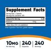 Nutricost Melatonin 10mg, 240 Capsules, Non-GMO Supplement