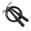 1pc Black PVC Adjustable Tangle-Free Jump Rope Aluminum For Men And Women Fitness Sports; Home Workout