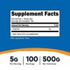 Nutricost L-Arginine Supplement Powder 500 Grams - 5g Per Serving, 100 Servings