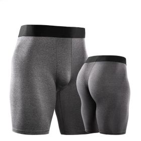 Men's Quick-drying Tight Training Pant (Option: Gray-S)