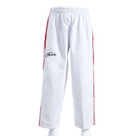 Cotton Sports Pants TKD Uniform Trousers And Shorts Training Wear (Option: Red Stripe Trousers-XXXS)