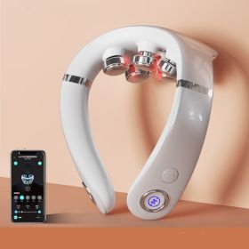 Household Portable App Cervical Spine Massage Instrument (Option: Pearl White APP)