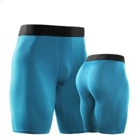 Men's Quick-drying Tight Training Pant (Option: Light Blue-S)