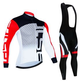 Spring And Autumn Cycling Clothing Long-sleeve Suit Top And Trousers Men's Sweat-wicking Breathable (Option: Pic Color06-M)