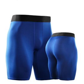 Men's Quick-drying Tight Training Pant (Option: Blue-XL)