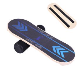 Non Slip Yoga Balance Board Rehabilitation Training Wood (Option: 05Blue-A)