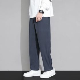 Casual Men's Straight Loose Pants (Option: Gray-M)