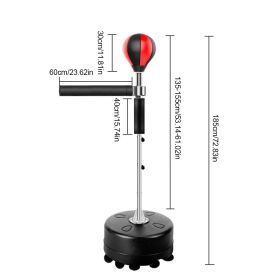 Boxing Ball Reaction Target Spinning Vertical Trainer (Option: Black-Small)