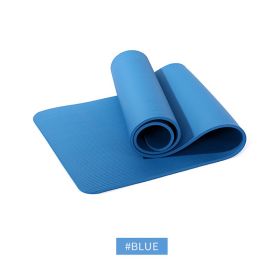 Non-slip NBR Exercise Mat For Yoga Pilates; Home Fitness Accessories (Color: Blue)