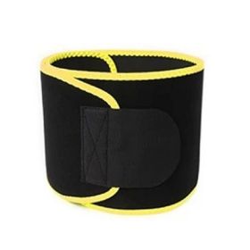 Women Slimming Belt Fitness Corset Waist Support Adjustable Sweat Waist Trimmer Trainer Body Shaper Gaine Ventre Lumbar Belt (Color: Yellow)