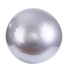 PVC Fitness Balls Yoga Ball; Thick Explosion-proof Exercise Balance Ball For Home Gym Pilates 17.72inch/21.65inch/25.59inch/29.53inch/33.46inch (Color: Gray, size: 55cm/21.7in)