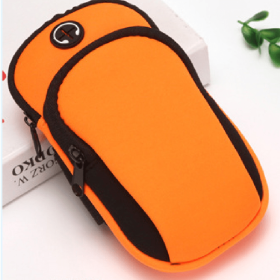 Universal 6.5'' Running Sport Armband Bag Waterproof Arm Bag Mobile Phone Bag Case Fitness Gym Arm Band For IPhone Samsung Huawe (Color: orange)