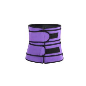 Sauna Sports Slimming Waist Belt (Color: Purple, size: L)