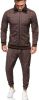 Men's 2 Pieces Tracksuits Jacket and Pants Casual Full Zip Running Jogging Athletic Plaid Sports Sweatsuits