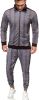 Men's 2 Pieces Tracksuits Jacket and Pants Casual Full Zip Running Jogging Athletic Plaid Sports Sweatsuits