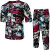 Floral Tracksuits for Men Casual Button Down Short Sleeve Hawaiian Shirts and Shorts Suits