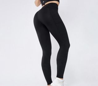 Women High Waist Yoga Fitness Leggings Running Gym Stretch Sports Pants (Color: Black, size: XL)