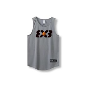 Loose Men Running Vest 2022 Outdoor street basketball Gym Sleeveless Letter Print Shirt Quick Dry Fitness Bodybuilding Tank Tops (Color: 870 vest19, size: XXL)