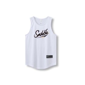 Loose Men Running Vest 2022 Outdoor street basketball Gym Sleeveless Letter Print Shirt Quick Dry Fitness Bodybuilding Tank Tops (Color: 870 vest18, size: M)