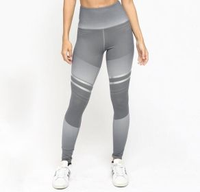 Women's Leggings 3D Print Yoga Pants Skinny Workout Gym Leggings (Color: Gray, size: M)