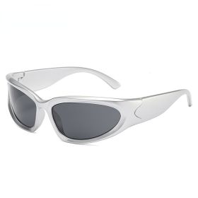 Fashion Riding Cycling Sunglasses Sports Bicycle Glasses Goggles Mountain Bike Glasses Men's Women Outdoor Lens UV400 Eyewear (Lens Color: silver gray)