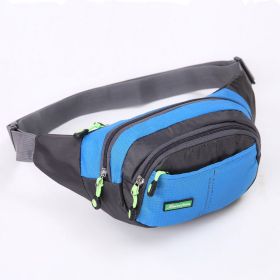 Multifunctional Sports Waist Bag Waterproof Outdoor Running Bag (Color: Blue)