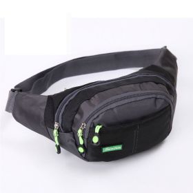 Multifunctional Sports Waist Bag Waterproof Outdoor Running Bag (Color: Black)