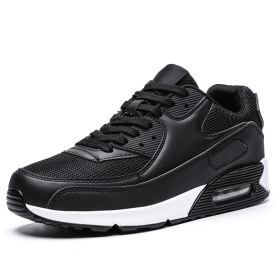 Mens Sneakers Arrival Running Shoes Lover Gym Shoes Light Breathe Comfort Outdoor Air Cushion Couple Jogging Hombre Shoes 36-47 (Color: black white, size: 38)