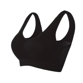 Women Yoga Underwear Padded Crop Tops Underwear Gym Top Yoga Sport Bra Breathable Fitness Running Vest Yoga Bras Sports Type (Color: Black, size: 3XL)