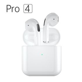 Pro 4 TWS Wireless Headphones Earphone Bluetooth-compatible 5.0 Waterproof Headset with Mic for iPhone Pro4 Earbuds (Color: 001)