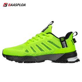 Baasploa 2022 New Men's Casual Sport Shoes Breathable Mesh Male Shoes Outdoor Grass Walking Gym Shoes for Men Running Shoes (Color: 114101-YGL, size: 41)