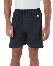 Adult Cotton Gym Short - BLACK - S (Color: NAVY, size: 2XL)