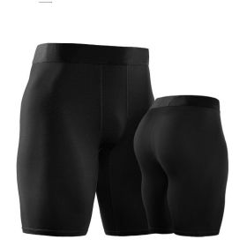 Men's Quick-drying Tight Training Pant (Option: Black-S)