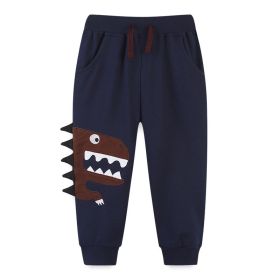 Boys' Fashion Casual Embroidered Sports Pants (Option: 3052 Sapphire Blue-4Y)