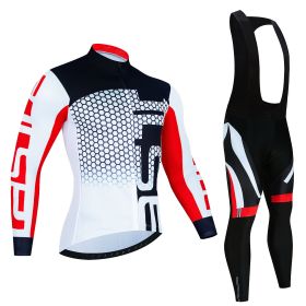 Spring And Autumn Cycling Clothing Long-sleeve Suit Top And Trousers Men's Sweat-wicking Breathable (Option: Pic Color03-L)