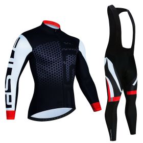 Spring And Autumn Cycling Clothing Long-sleeve Suit Top And Trousers Men's Sweat-wicking Breathable (Option: Pic Color12-L)