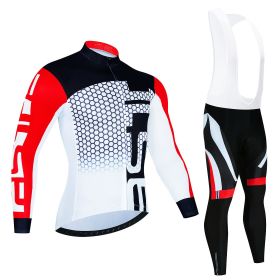 Spring And Autumn Cycling Clothing Long-sleeve Suit Top And Trousers Men's Sweat-wicking Breathable (Option: Pic Color05-L)